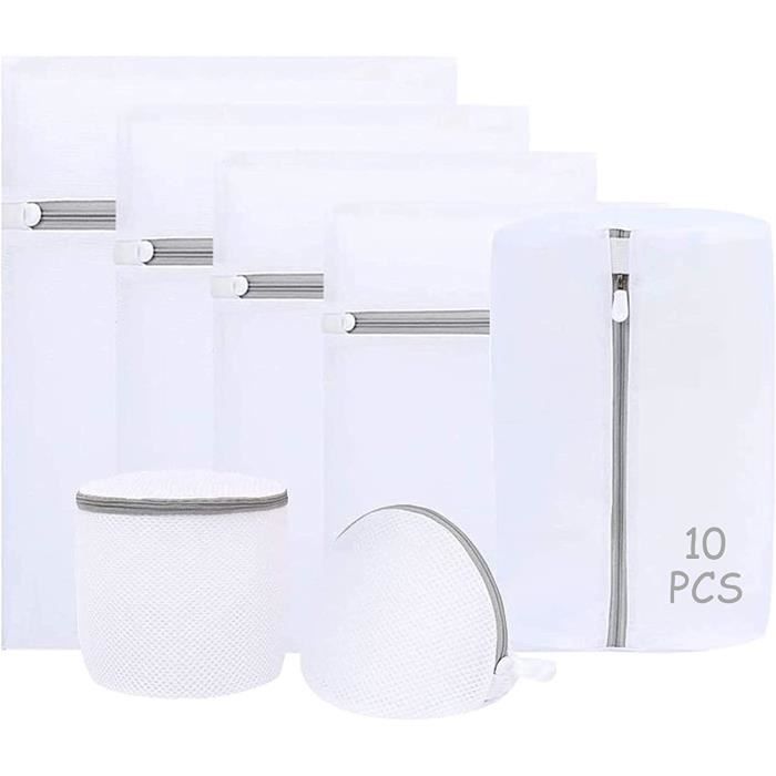 3Pcs Filet Linge Machine à Laver,Sac à Linge Avec Cordon De Serrage Sac