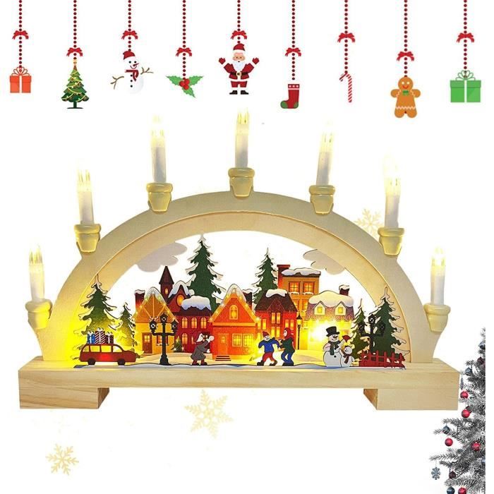 Maisons de Village de Noël en Bois Village de Noël pour Les Enfants