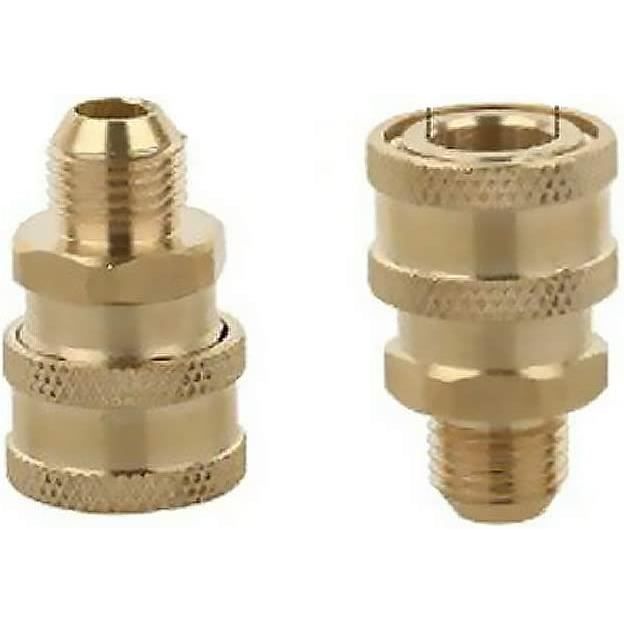Adaptateur Raccord Rapide 1/4" Pour Nettoyeur Haute Pression - Connexion Dégagement Rapide, Laiton, Pour Tuyau D'arrosage