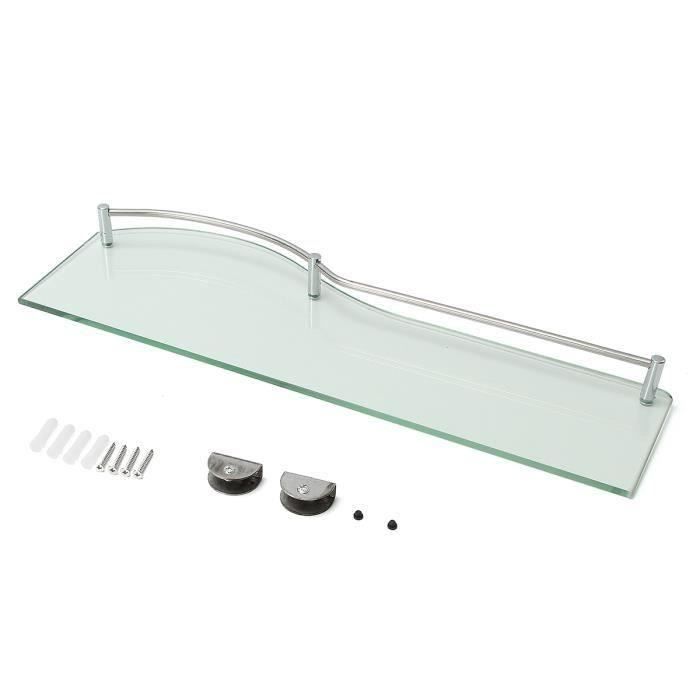 Tempsa 50cm Etagere En Verre Rangement Mural Salle De Bain Support Achat Vente Etagere Murale Tempsa 50cm Etagere En Verre R Cdiscount