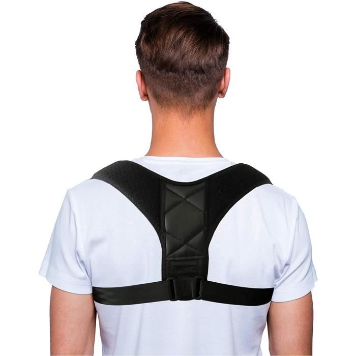 Correcteur de posture - Ceinture de posture - Réglable - Respirant - Pour adultes et hommes
