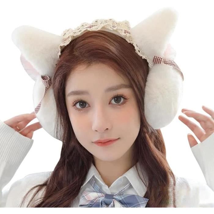 Cache-Oreilles En Peluche Pliables Pour Femme - Doux, Chauds Et Mignons - Taille Unique Hiver