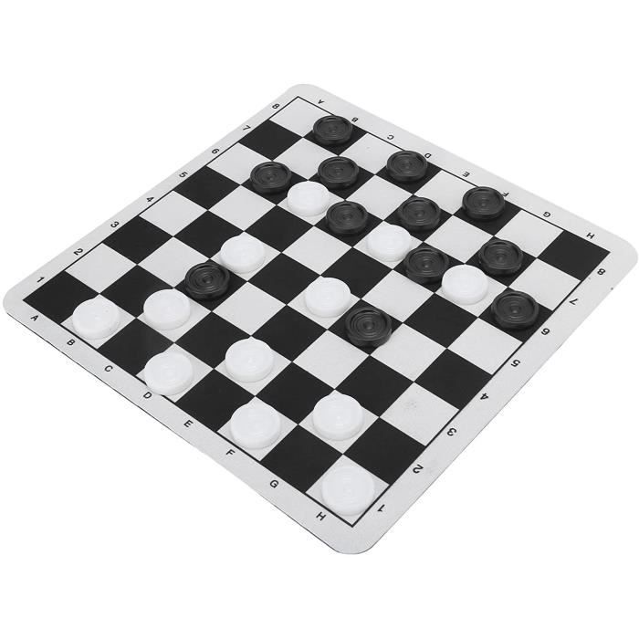 TREETDOBV – Jeu De Dames Géant Pliable – Tapis EVA Réversible 4x4 Pieds – Pièces De 5 Pouces – Intérieur/extérieur – Sac Rangement