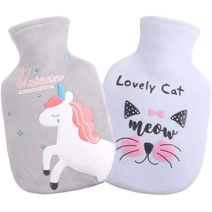 2pcs Mini Bouillotte Bebe Enfant Avec Licorne Et Chat Flanelle Housse De Biberon Amovible Et Lavable 2 Pcs A 1167 Cdiscount Sante Mieux Vivre
