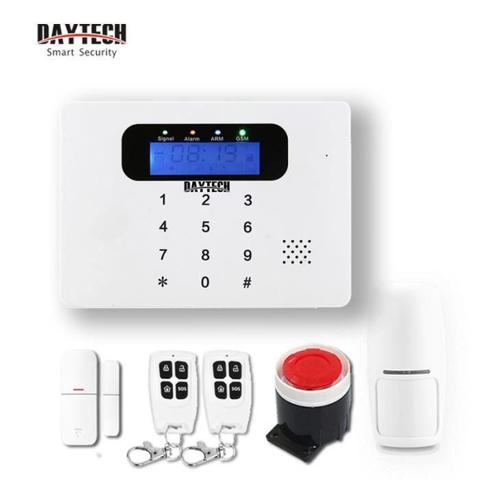 Daytech Gsm Autodial Sirene Capte Systeme D Alarme De Securite A La Maison Systeme D Alarme De Ur Alerte Pir App Controle Achat Vente Alarme Autonome Daytech Gsm Autodial Sirene Cdiscount