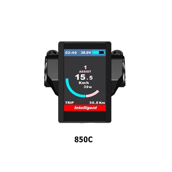 Écran LCD 850C Pour Moteur électrique Vélo TSDZ2 - Support Avec Connecteur étanche 6 Broches - Neuf