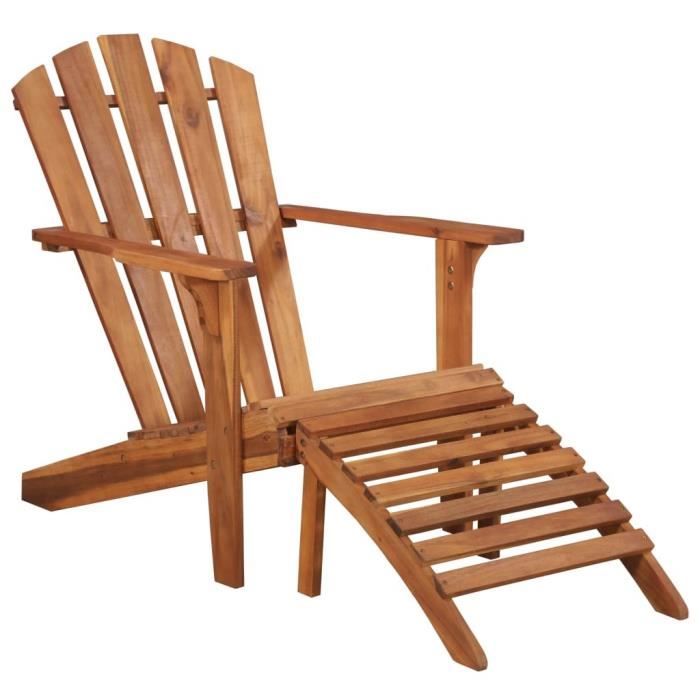 VIDAXL Chaise de Jardin Adirondack Acacia - vue 4