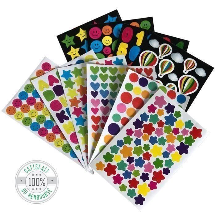 50 Stickers Enfants Animaux - Gommette Autocollante Pour Cahiers, Dessins - Activité Créative 2 Ans Et Plus - 6