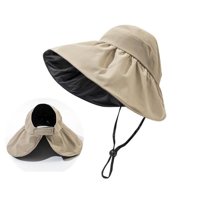 Chapeau De Soleil Pliable Large Bord Femme Et Fille - Protection UV, Confort Et Style Vintage