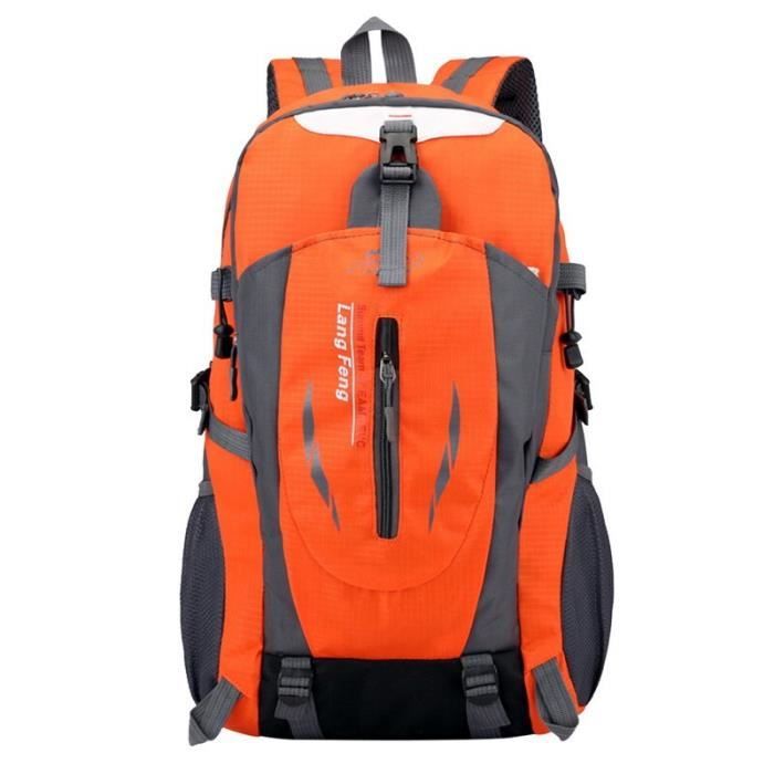 orange un - men's backpack 40l waterproof laptop school travel bag women cacual hiking cycling outdoor unti-t