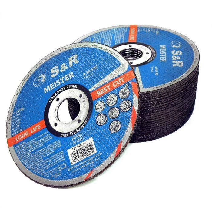 Lot de 18 disques à tronçonner 125x1,0x22,23 mm