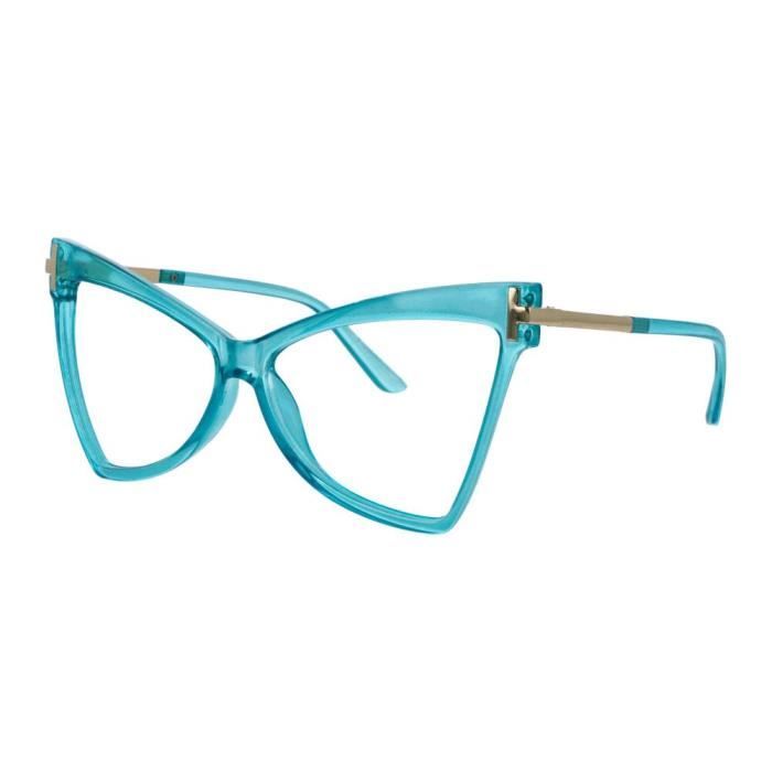 Tofox - Lunettes Anti Lumière Bleue Monture œil De Chat Métal - Protection écrans (PC, Téléphone) Et UV - Inclut étui Et Kit De Test