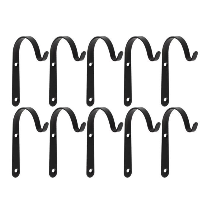 Crochets Muraux En Fer Forgé Pour Lanternes - Patères Décoratives Intérieur/extérieur, Support Robuste Antirouille, Pour Pots, Carillons, Mangeoires
