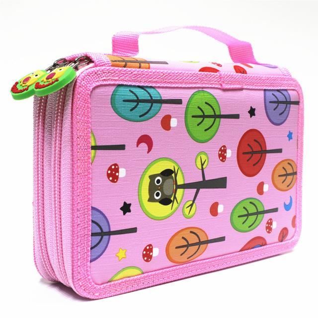 Trousse Pop-Up Multifonction LilyBeauty - Organisateur De Bureau Enfant Avec Taille-Crayon Et Cadenas
