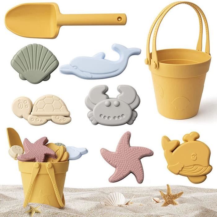 Jouet de plage,Ensemble de bac à sable en silicone souple pour  enfants,jouets de plage d'été,outils de jeu d'eau - Silicone 8pcs[C] -  Cdiscount Jeux - Jouets