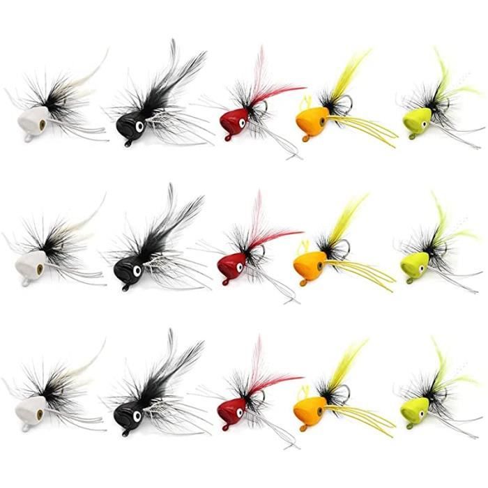 40 Pièces Ensemble de Mouches de Pêche à la Mouche, Mouches de Pêche à la Mouche Sèche Leurres Artificiels avec Boîte à Mouches Mouches Leurres de Truite Leurres de Pêche à la
