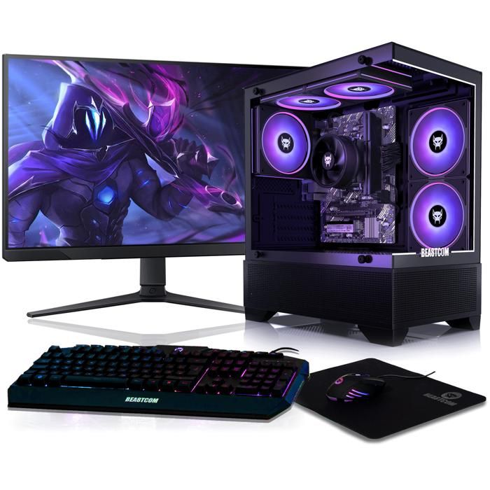 BEASTCOM Q3 Essential Gaming Complet AMD Ryzen 5 Radeon Vega 8Go RAM - vue 3