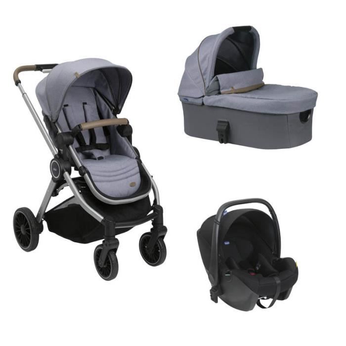 Poussette trio Moov CT Grey - Made in Bébé