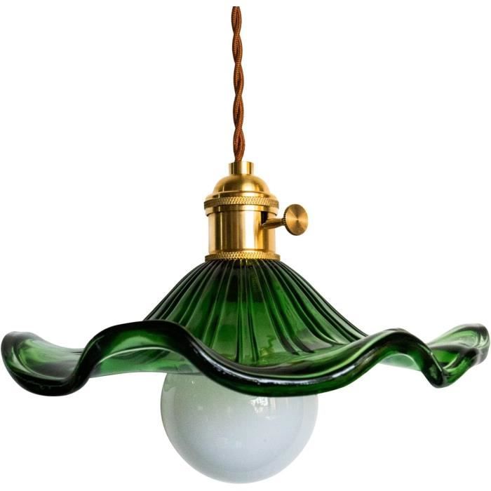 Chrasy Suspension Luminaire Verre Transparent E27 - Style Industriel Moderne Pour Intérieur