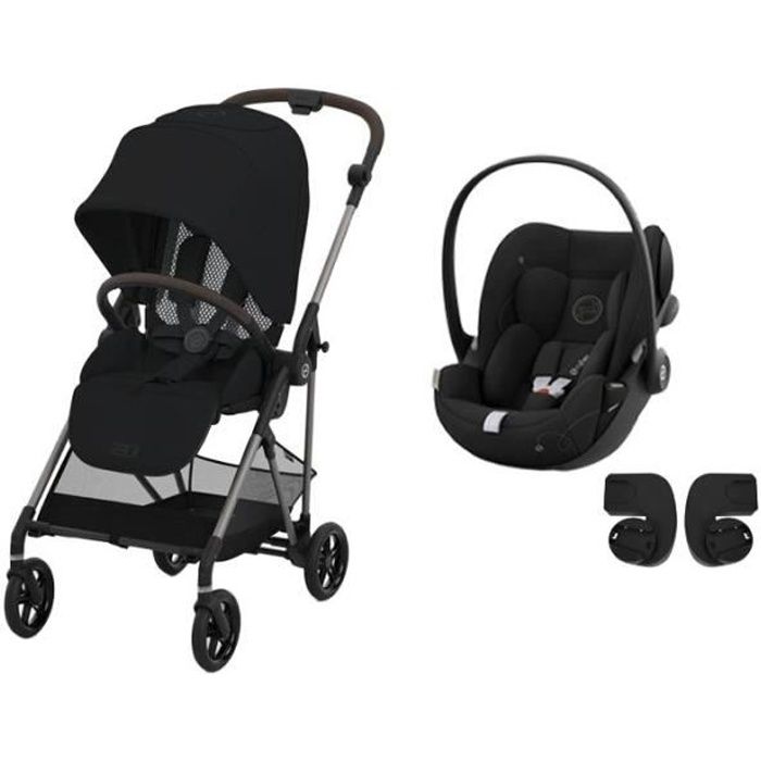 Poussette Cybex Libelle et adaptateurs noir - Cdiscount