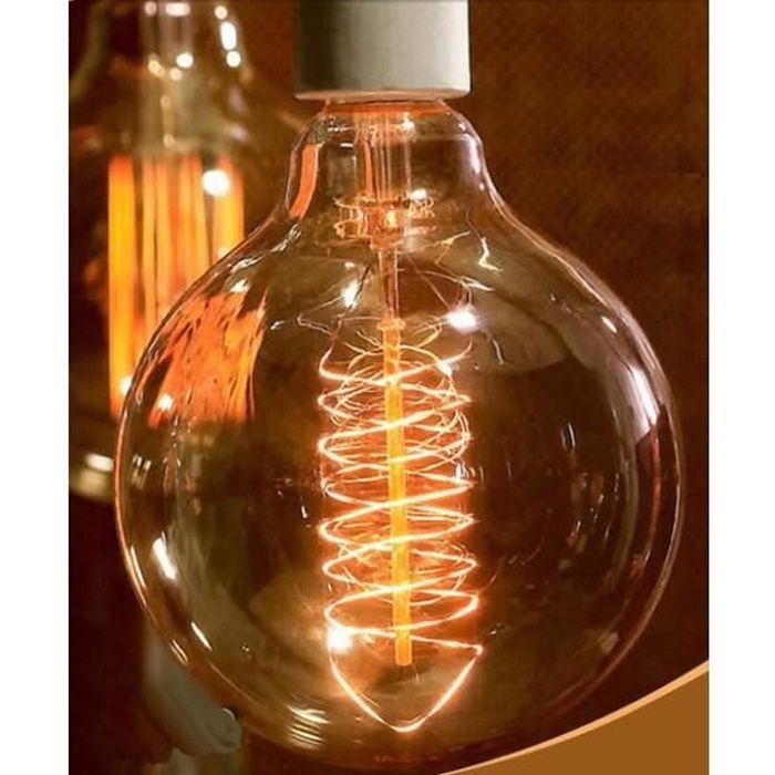 Lampe vintage bulb Edison E14 G45 Spirale