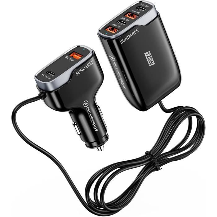 Adaptateur de Prise d'allume-cigare 2 Ports USB Chargeur 12V Pour Auto  Voiture - Cdiscount Auto