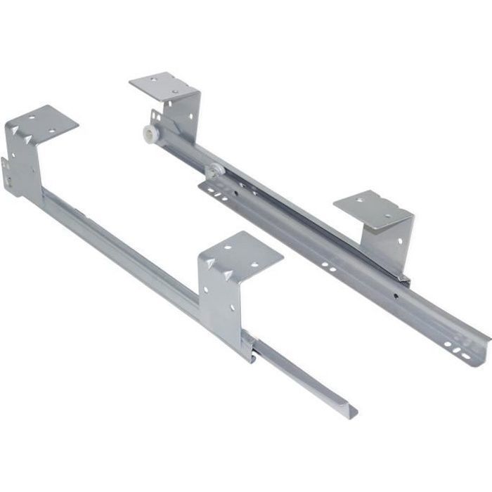 Coulisses porte-clavier à galets en acier EMUCA - 3026025 - Gris - A charnière - 30 cm - 27 cm Coulisses porte-clavier à galets en acier EMUCA - 3026025 - Gris - A charnière - 30 cm - 27 cm