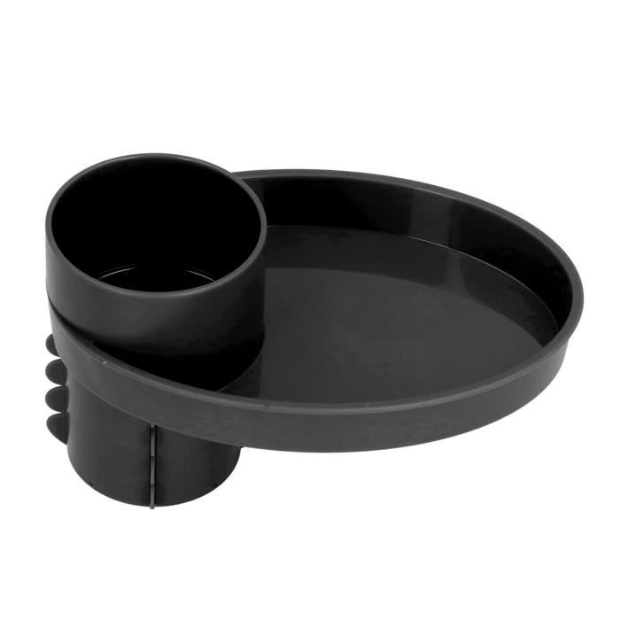 Plateau Repas Enfant Pour Voiture - Support Bouteille D'eau - Organisateur De Voyage Noir