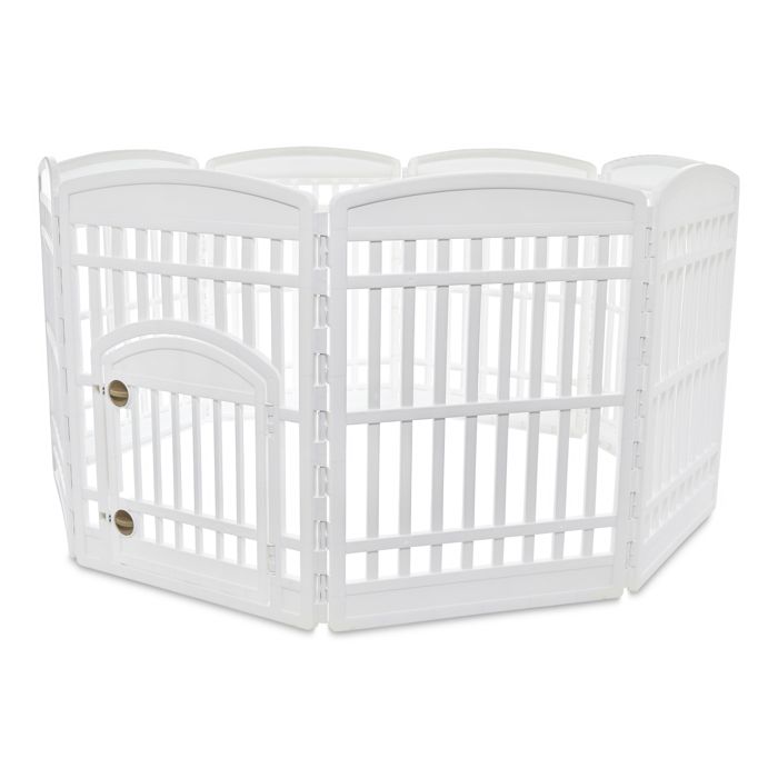 Iris Ohyama Parc pour Chien Intérieur Extérieur avec 8 Panneaux & Porte Verrouillable H80cm Beige Plastique CI-908E Iris Ohyama Parc pour Chien Intérieur Extérieur avec 8 Panneaux & Porte Verrouillable H80cm Beige Plastique CI-908E