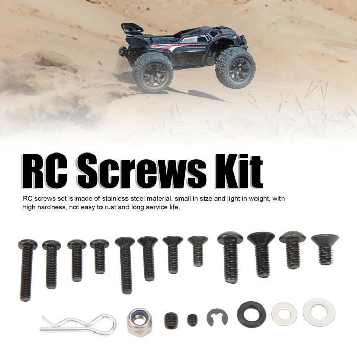 Kit Vis Universel RC Swpeet 502 Pièces - M3/M4 - Pour Voitures Télécommandées 1/8 à 1/16 - Acier Inoxydable