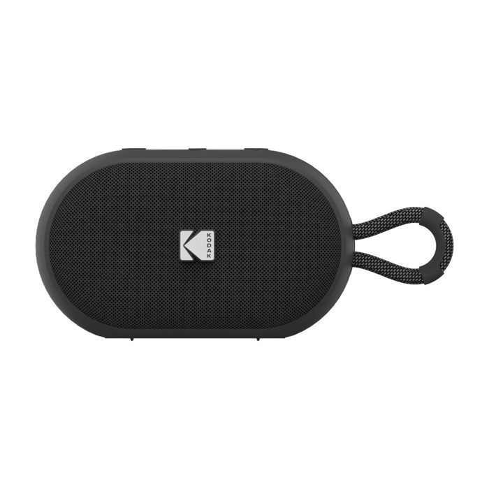 Kodak Enceinte Portable PWS-2284 - IPX7 Bluetooth 6W RMS TWS Batterie 1500mAh 10-12h Sangle Silicone Câble Type-C - Noir