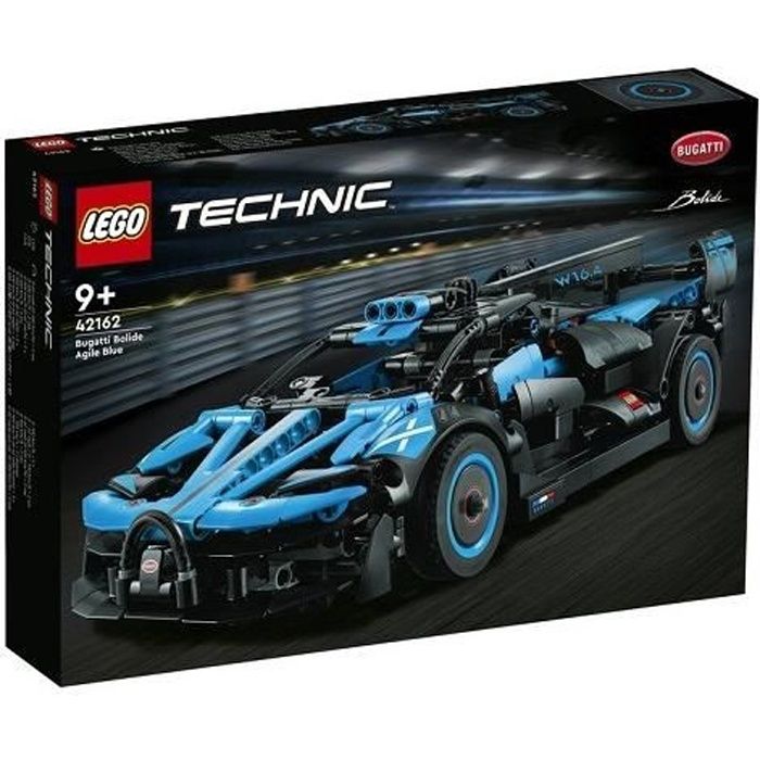 Lego 42162 Bugatti Bolide Agile bleu Voiture de course sport Collection vehicule Technic Set Jouet construction et carte