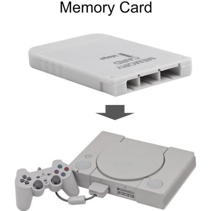 Memory Card 1MB (15 Blocchi) Per Sony PlayStation 1 (PS1 / PSOne) – Grigia, Generica Nuova