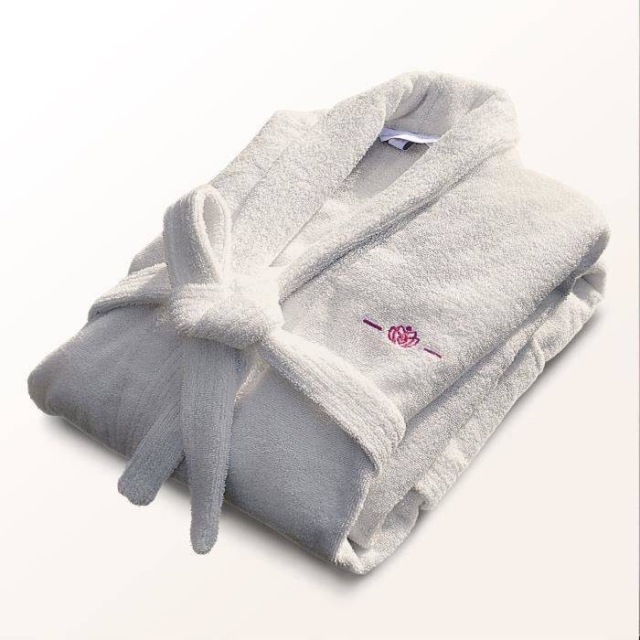 Peignoir LE TEMPS DUN BAIN Taille 100% Coton /m² Doux Absorbant Unisexe Ecru