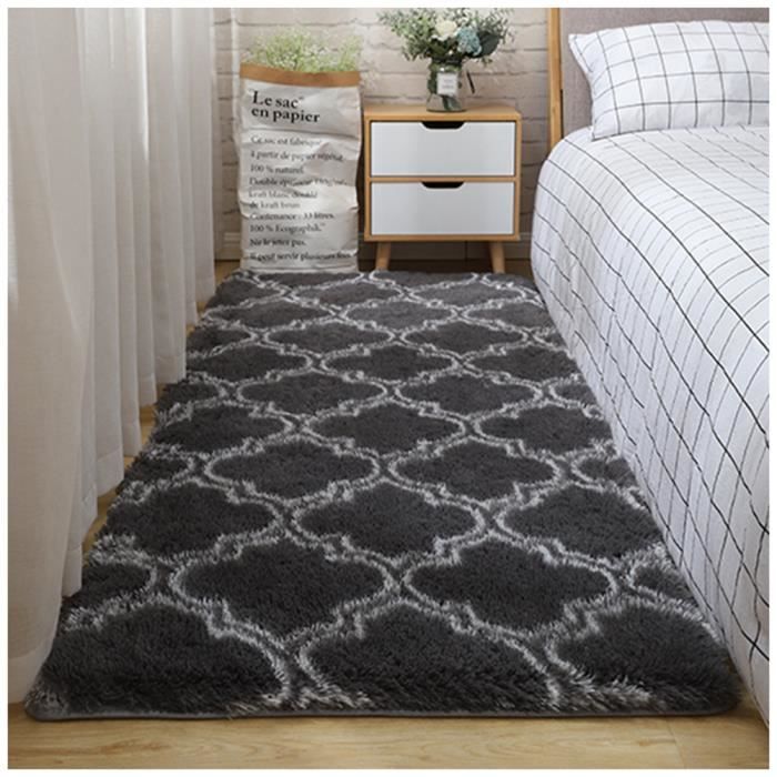 Tapis Doux Et Moelleux - Gris Foncé - Tapis Décoratif - Moderne