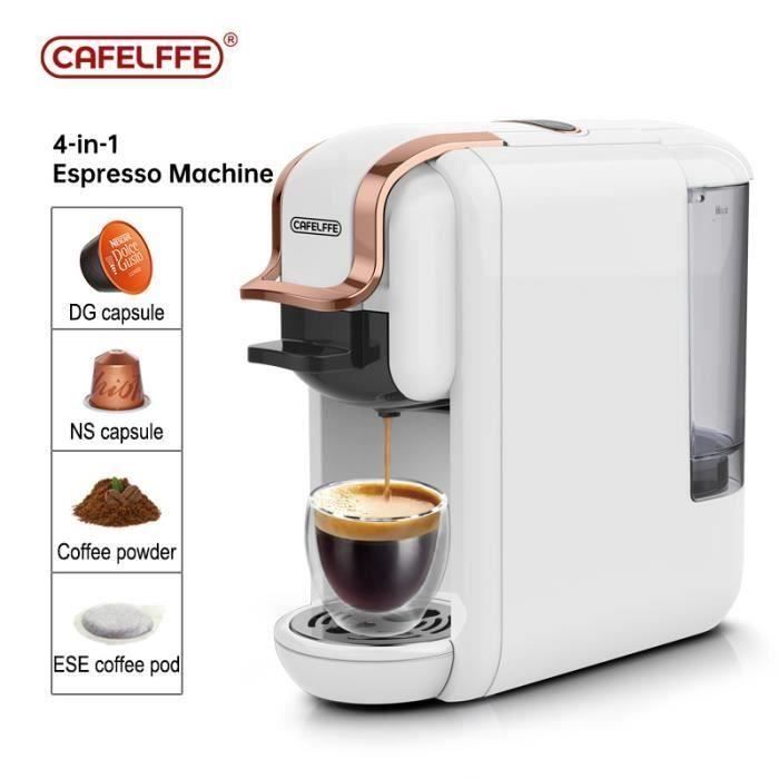 CAFETIERE1450W Machine à Café à Capsules4 en 1 Nespresso Original/Dolce Gusto/Café en Poudre/ESE Pod(44mm)