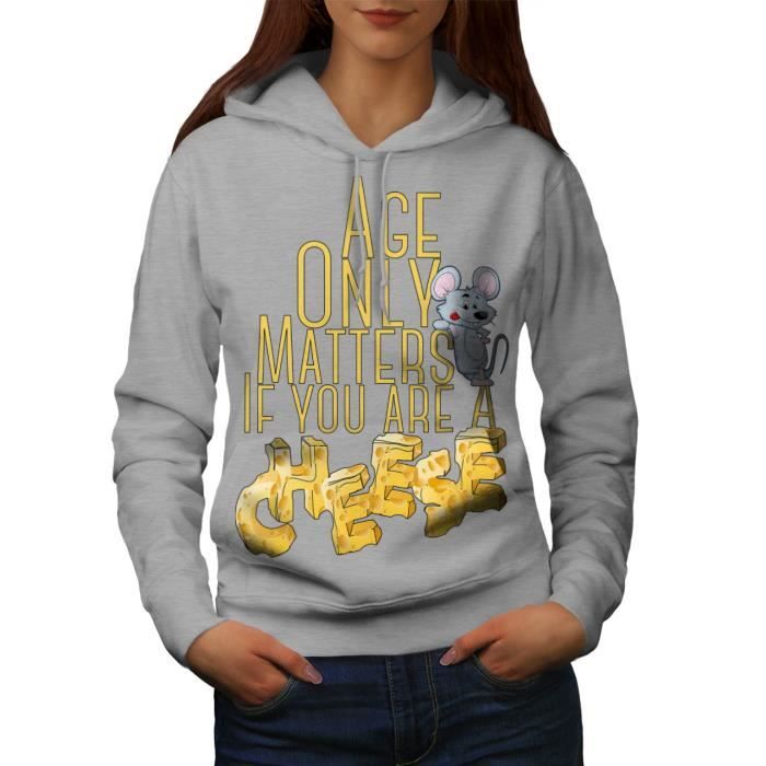 Age Questions Citation Drole Fromage Mordre Women Xl Sweat A Capuche Wellcoda Gris Gris Cdiscount Pret A Porter