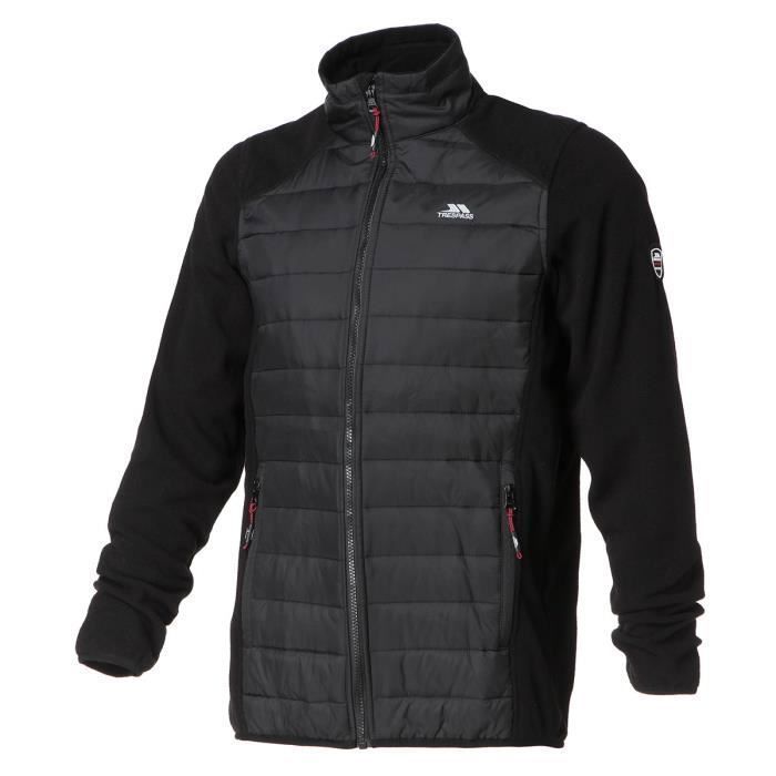 Veste polaire homme TRESPASS AT300 Suanter - Noir - Randonnée Montagne - Manches longues - 300gsm