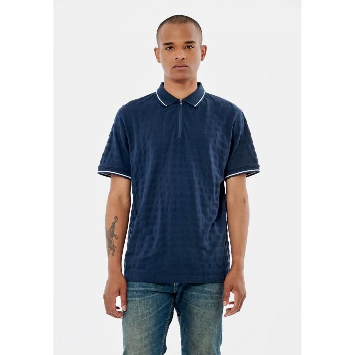 KAPORAL - Polo bleu marine homme 100% coton TURN