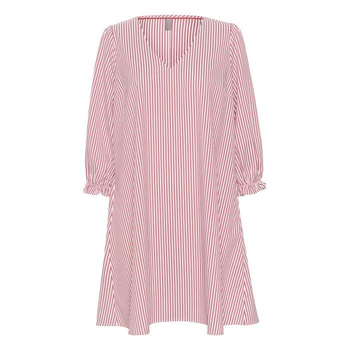 Robe manches 3/4 col v