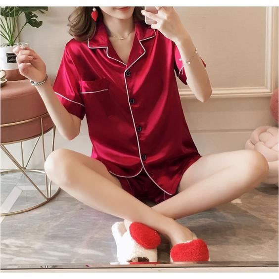 Pyjama Court Homme été - 95% Coton - Haut Manches Courtes + Short - Taille S-3XL - Confortable