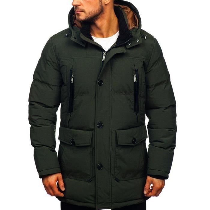 FUNMOON Doudoune Hommes Casual Capuche Hiver Luxe Marque Encapuchonné Épais  Zipper Noir - Cdiscount Prêt-à-Porter