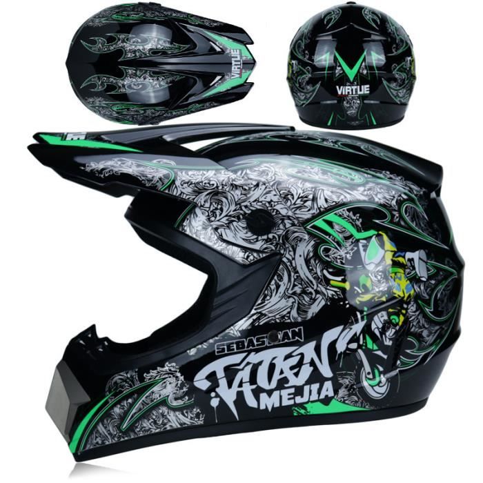 Casque Motocross Longreal 198 - Tout Terrain & Route - Approuvé DOT - Dual Sport