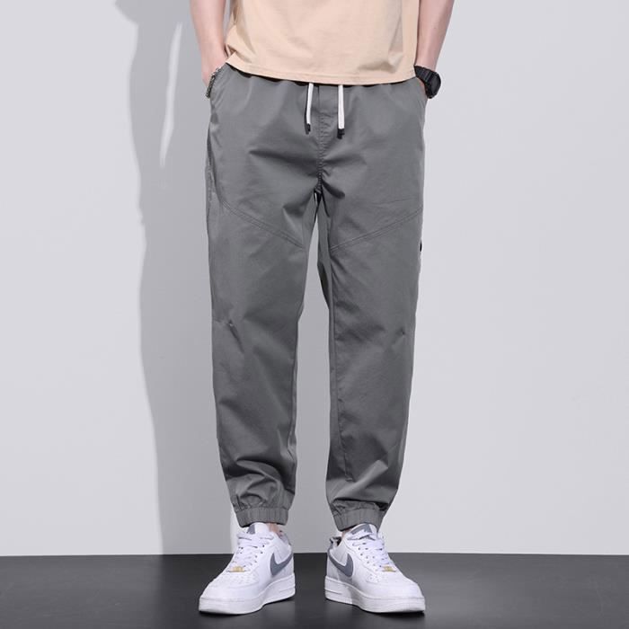 Pantalon de Travail Homme Cheville Elastiquée Léger Taille Elastiquée - Gris