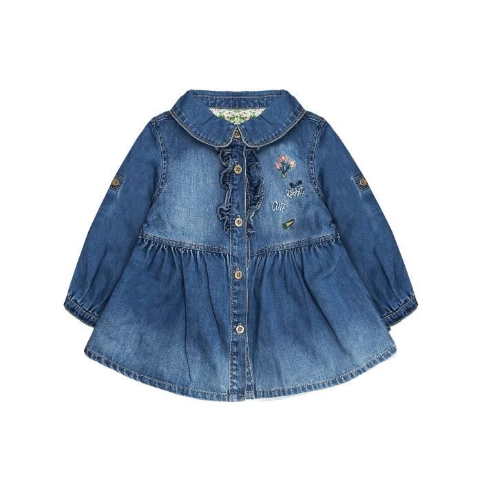 Jean slim brodé + ceinture pailletée pour fille