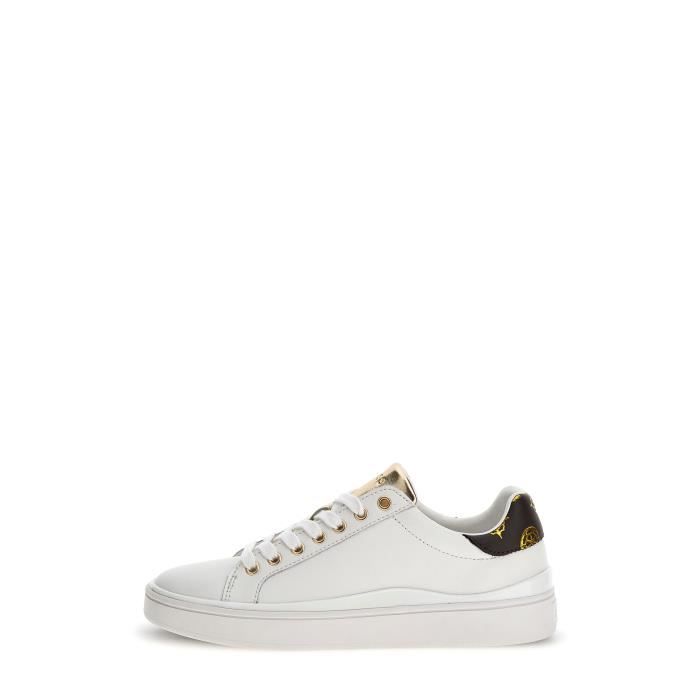Sneakers femme Guess Bonny - white brown ocra