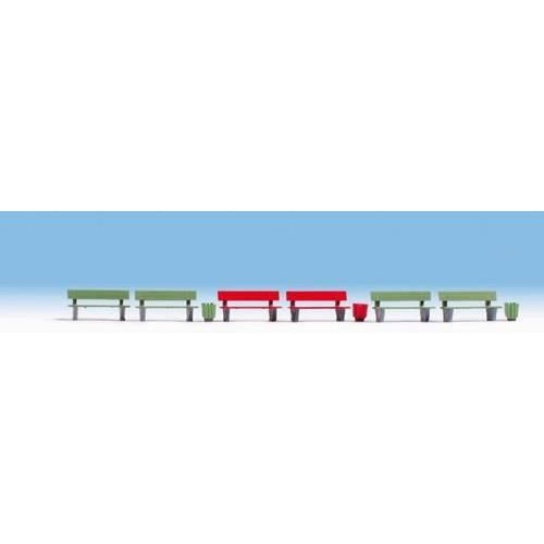 Noch - 35849 - Modélisme Ferroviaire - Bancs - 6 Pièces
