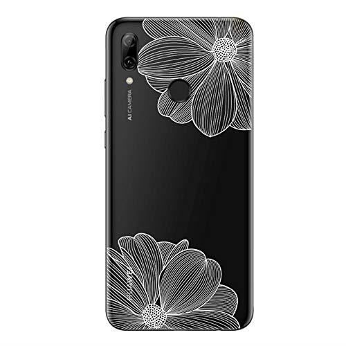Coque Huawei P SMART 2019 Gel TPU Souple Transparente Anti Choc Fleurs - vue 2