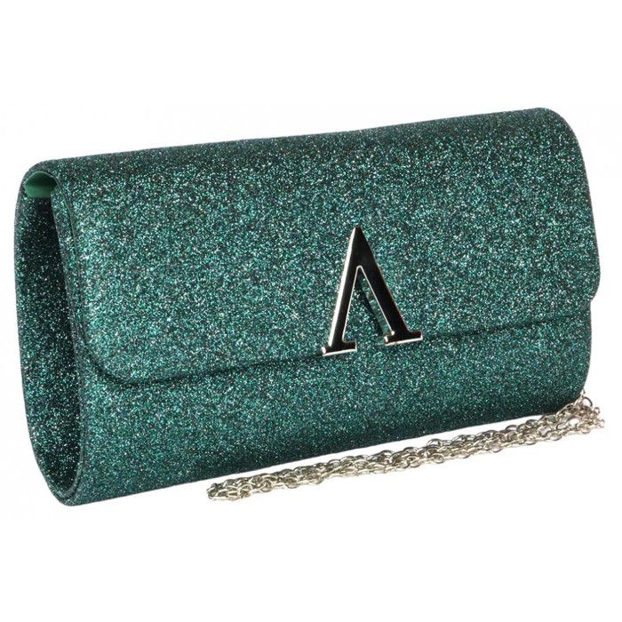 Pochette cérémonie-Nyls Création-Pochette Femme Verte Brillante