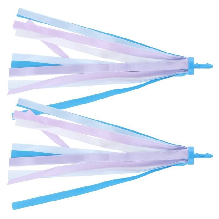 Pompons Colorés Pour Guidon De Vélo - Lot De 2, Violet Clair, Longueur 22 Cm, Décoration Pour Vélo, Trottinette, Tricycle